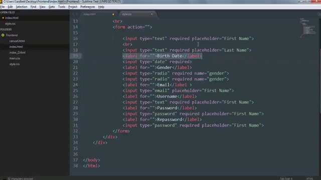 CSS #17-Dars.Registration form