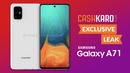 Дизайн и спецификации Samsung Galaxy A71 раскрыты авторитетным инсайдером
