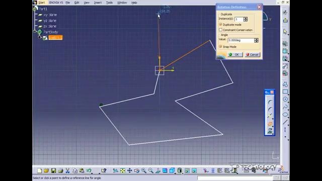 Tutorial Catia 22-Rotate Sketch