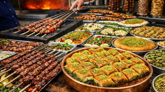 Ultimate Middle Eastern Street Foods | Kebab, Baklava, Kunafa & Lokum| Turkish Street Foods