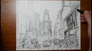 Рисуем Скетч – Time Square (New-York)