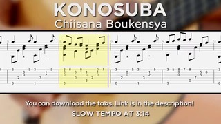 Konosuba – Chiisana Boukensya (Ending) Guitar Tutorial Guitar Lesson TABS HD