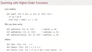 Lecture 2.2 – Higher-Order Functions