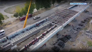Президент осмотрел Сергелийскую линию метро и новый мост по улице Кипчак