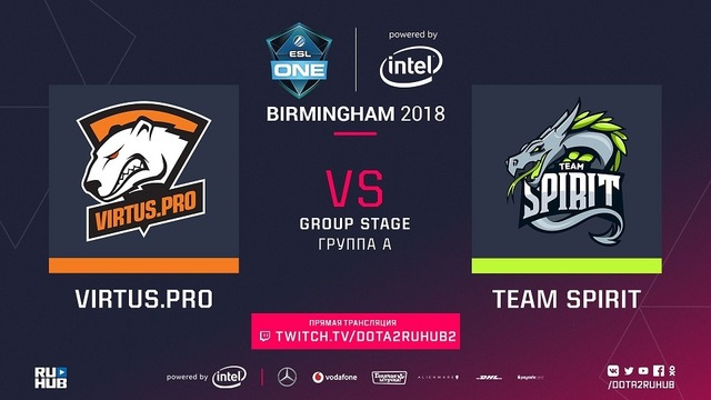 Virtus.pro vs Spirit, bo1. ESL One Birmingham 23.05.2018 [Lum1Sit, 4ce]