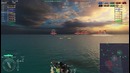 Cleveland стрельба по КД, 9 фрагов, World of warships
