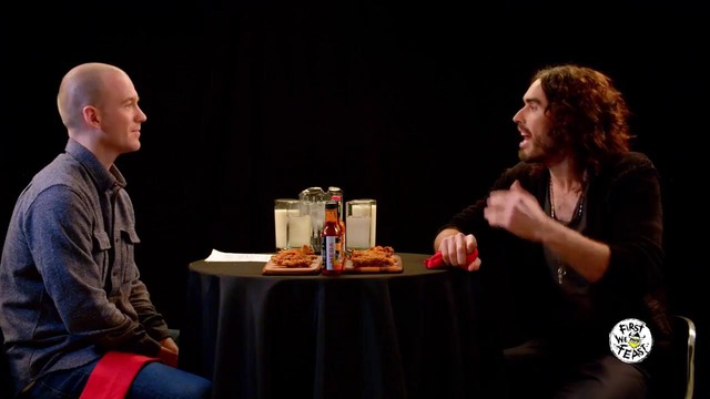Russell Brand Achieves Enlightenment While Eating Spicy Wings Hot Ones