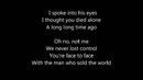 Nirvana – The Man Who Sold the World (lyrics)