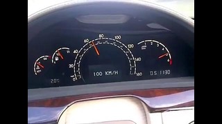 S600 0-180 mph (290 km-h) Mercedes W220 V12 biturbo acceleration