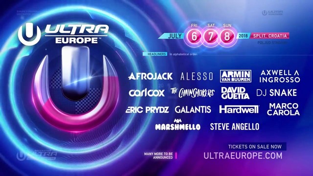 Ultra Europe 2018 Phase 1 Announcement