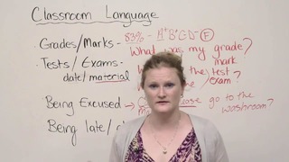 Speaking English – Classroom vocabulary and expressions