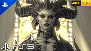 (PS5) Diablo IV LILITH VS PRIEST CHURCH FIGHT Cinematic | ULTRA Realistic Graphics [4K 60FPS HDR]