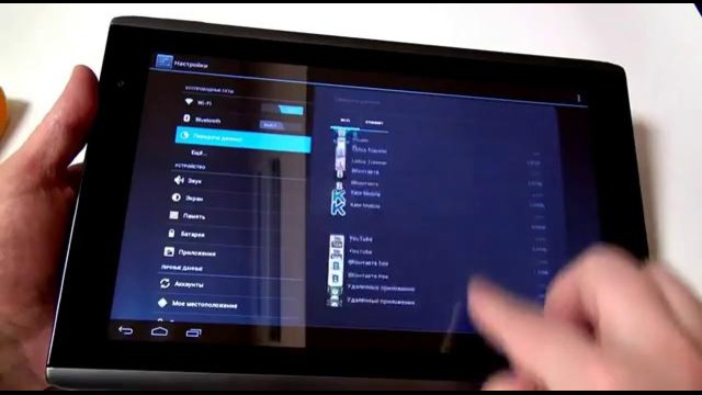 Android Ice Cream Sandwich на планшетах