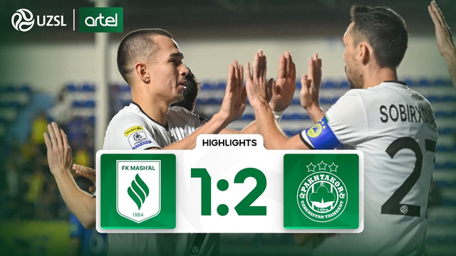 Superliga 22-tur. Mash’al – Paxtakor bahsida kiritilgan gollar va xavfli vaziyatlar (Highlights)