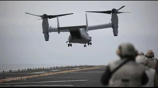 Посадка V-22 Osprey на палубу USS Bonhomme Richard (LHD-6)