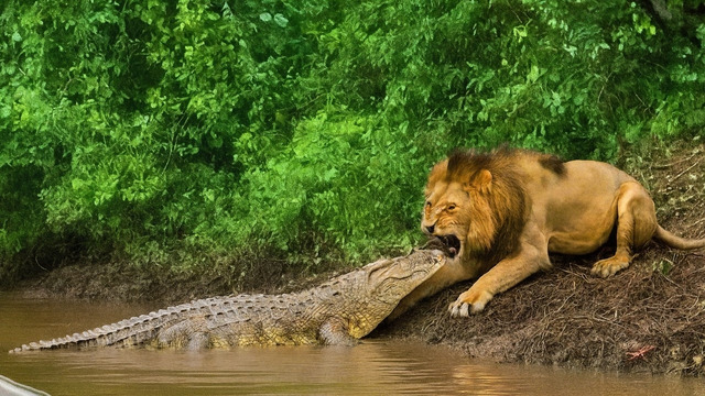Этот Крокодил Был Обречен. Хищники, которые Явно Ошиблись с Жертвой
