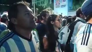 Эмоции болельщицы сборной Аргентины