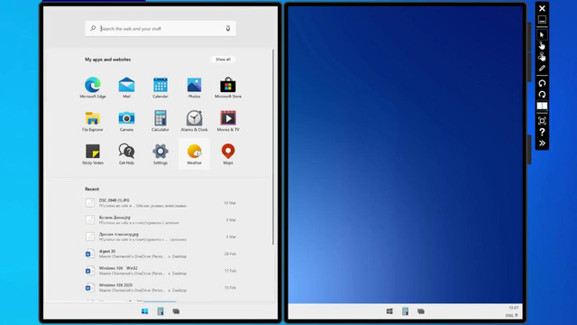 Обзор Windows 10X – Новый Проводник, Пуск, Центр действий