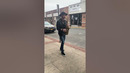 Saxophone Player Plays for Guy Dancing in Street With Light Up Shoes on