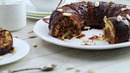 Бананово-шоколадный пирог с орехами и карамелью