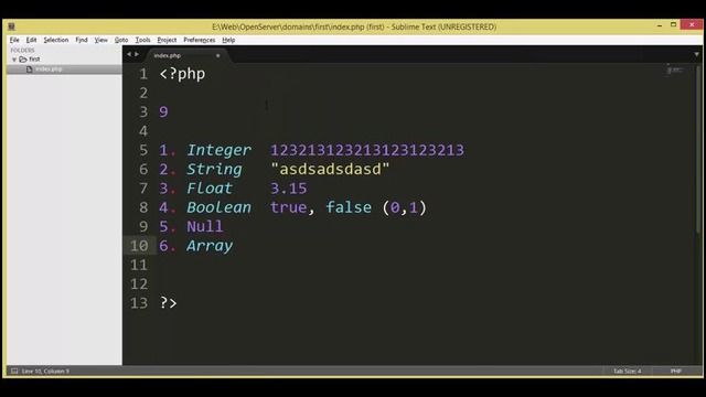 04.#4 PHP 101 Series – Типы данных[Для Новичков