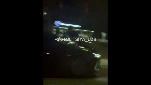 В Ташкенте водитель Chevrolet Monza проехался на высокой скорости с мужчиной на капоте