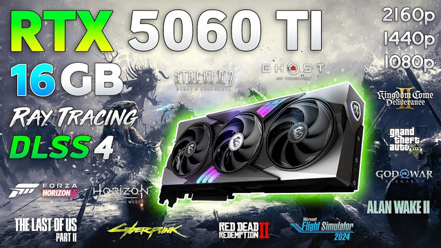 GeForce RTX 5060 Ti 16GB – Test in 12 Games | 1080p | 1440p | 4K