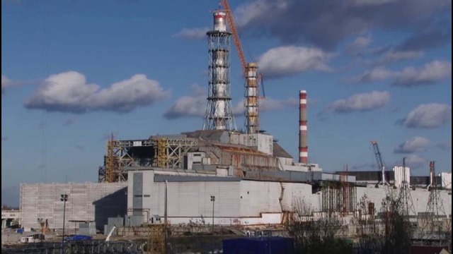 Демонтаж вентиляционной трубы ВТ2 (Саркофаг ЧАЭС)