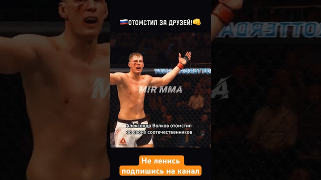 Александр Волков ОТОМСТИЛ за своих соотечественников! #shorts #mma