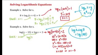 6 – 7 – Solving Logarithmic Equations (6-02)