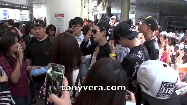 BTS Bangtan Boys lands in the usa for the first time and show love to fans at LAX