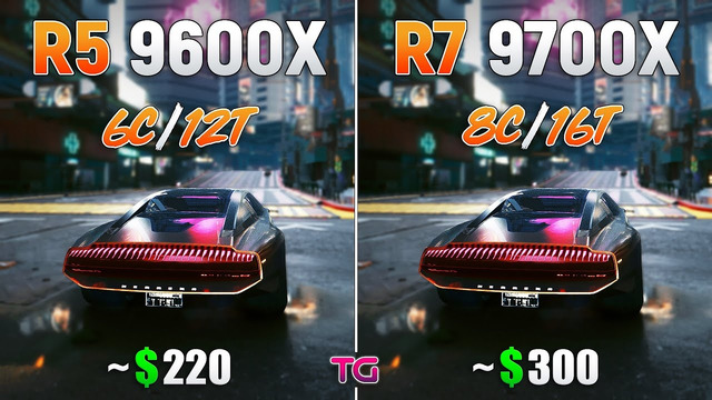 Ryzen 5 9600X vs Ryzen 7 9700X – Test in 10 Games