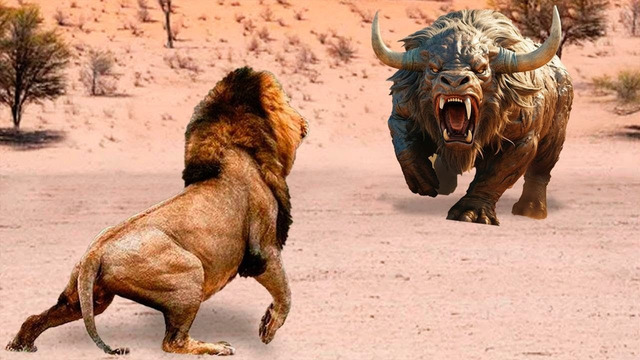 Этот Лев Связался Не с Тем Соперником! Редкие Сражения Животных, Снятые на Камеру