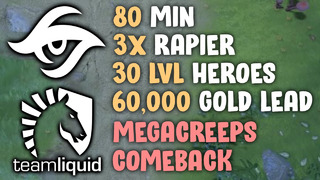 SECRET vs LIQUID — 80 min Megacreeps COMEBACK + 65,000 gold lead