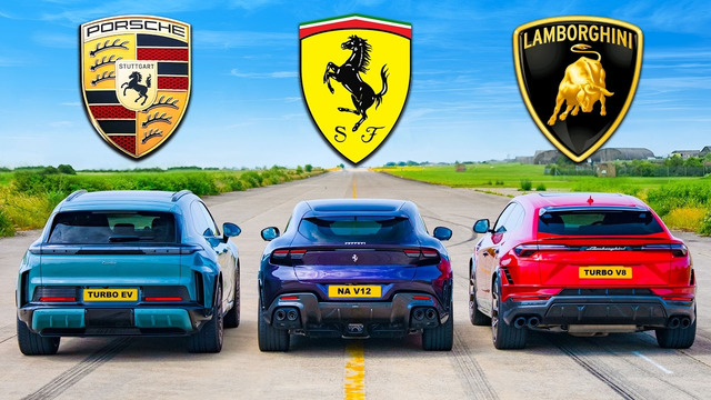 Самые быстрые в мире внедорожники участвуют в заезде! Porsche против Ferrari против Lamborghini