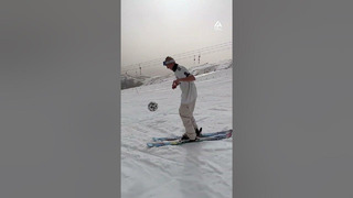 Skier Juggles Soccer Ball Before Doing Flip | People Are Awesome