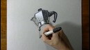 Drawing (Visual Art) Time Lapse: a Moka pot