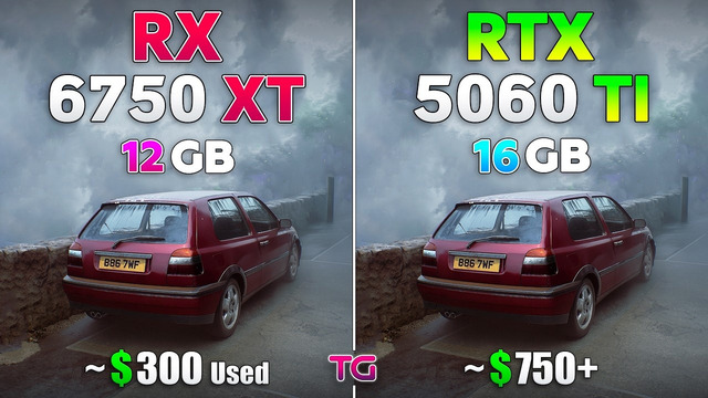 RTX 5060 Ti vs RX 6750 XT – Test in 10 Games