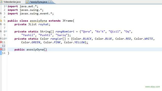 Javadan boshlang’ich darslar-70-JList