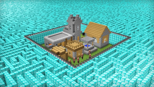 Я ЗАЩИТИЛ ДЕРЕВНЮ ЖИТЕЛЕЙ ЛАБИРИНТОМ В МАЙНКРАФТ 100% ТРОЛЛИНГ ЛОВУШКА MINECRAFT КОМПОТ