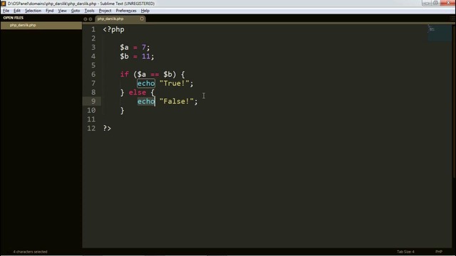 PHP #6 Shart operatorlari