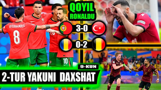Euro 2024: Portugaliya 3-0 Turkiya Ronaldudan na’muna, Ruminiya 0-2 Belgiya yangi Striker KDB