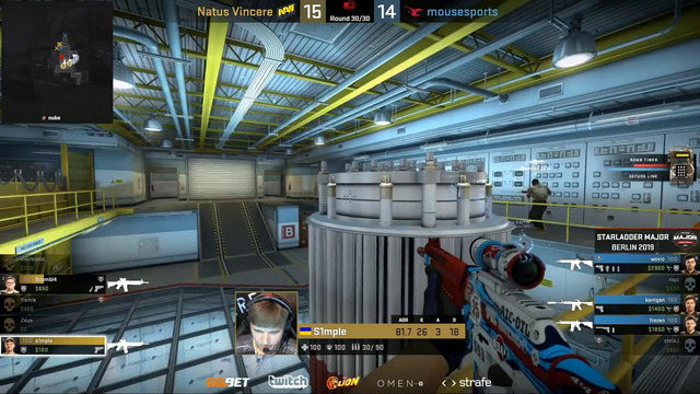 StarLadder Major 2019: Na’Vi vs mousesports (nuke) CS:GO