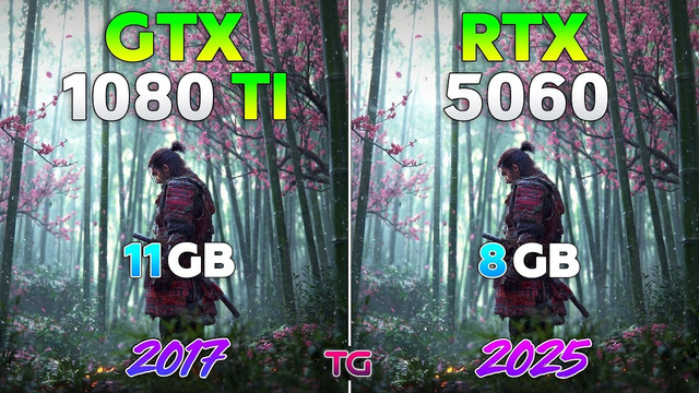 GTX 1080 Ti vs RTX 5060 – 8 Years Difference