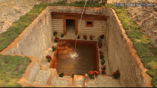 Вырой себе самый прекрасный подземный дом с бассейном (Экстрим)