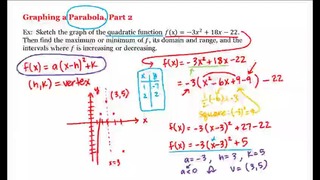 5 – 4 – Graphing a Parabola, Part 2 (7-56)
