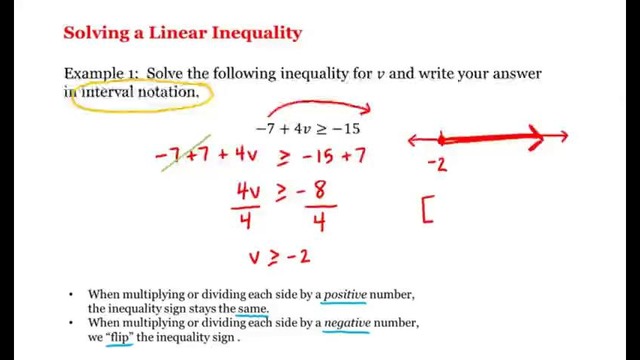 2 – 9 – Solving a Linear Inequality (5-22)
