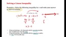 2 – 9 – Solving a Linear Inequality (5-22)