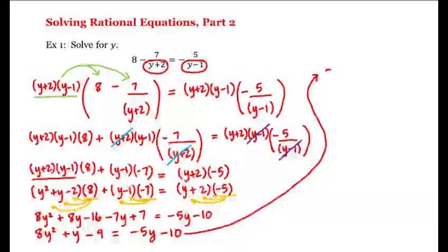3 – 17 – Solving Rational Equations, Part 2 (8-38)
