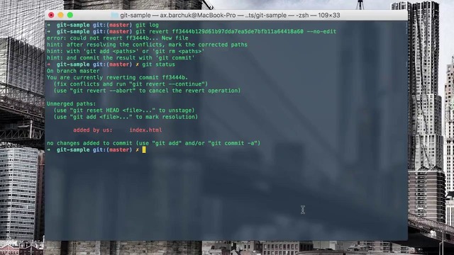 Git Урок 8. Решение простого конфликта